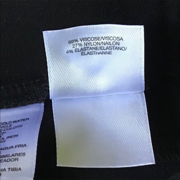 Anne Klein Black Pull On Pants Size 2 Compression Skinny Leggings Elastic Waist - Picture 9 of 9